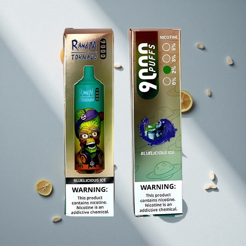 RandM Fumot Tornado 9000 Puffs Vape Desechable Hielo Azul Delicioso 54 Sabores Argentina wholesale