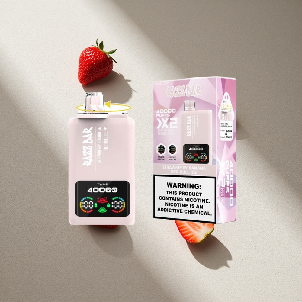 Razz Bar 40000 Puffs Fresa Banana_Red Bull Ice Pantalla de Potencia Argentina wholesale