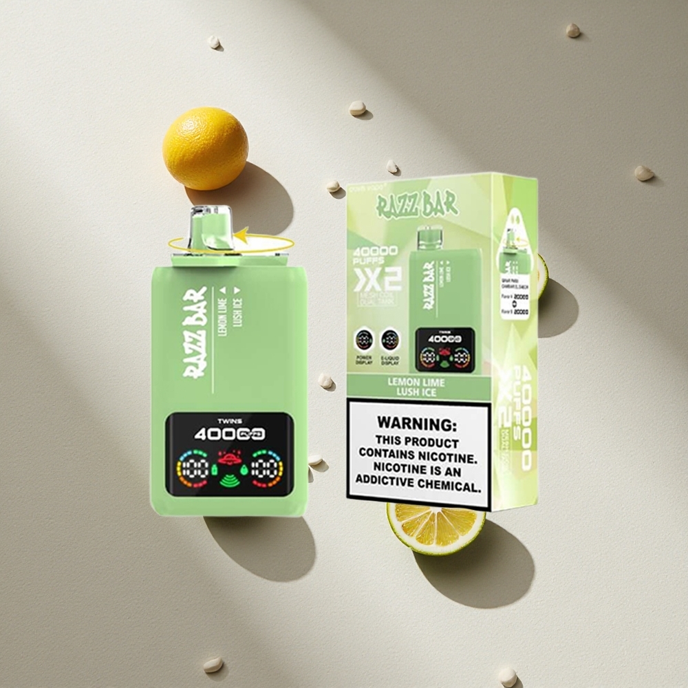 Razz Bar 40000 Puffs Limón Lima_Lush Ice Vape Desechable Pantalla de Poder Argentina wholesale