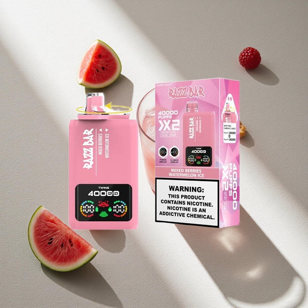 Razz Bar 40000 Puffs Vape Desechable Frutas Mixtas_Sandía Helada Pantalla de Potencia Argentina wholesale