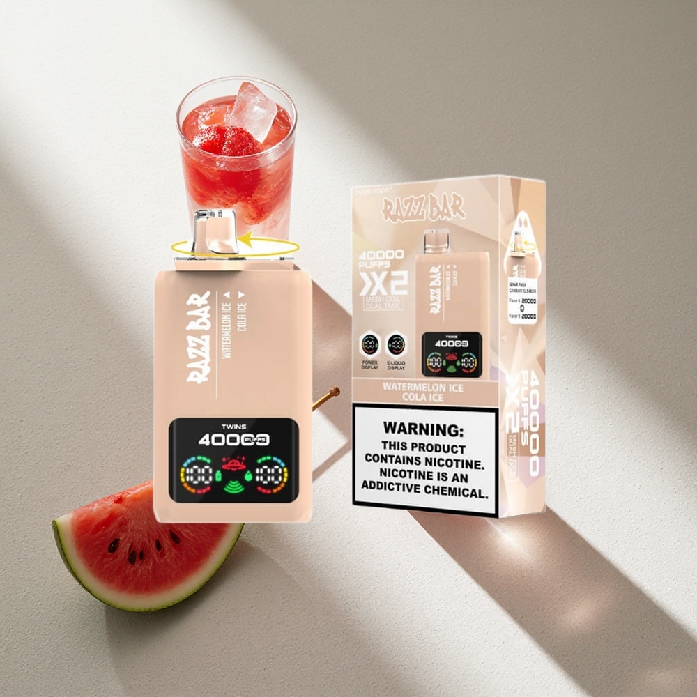 Razz Bar 40000 Puffs Vape Desechable Sandía Helada_Cola Helada Pantalla de Potencia Argentina wholesale