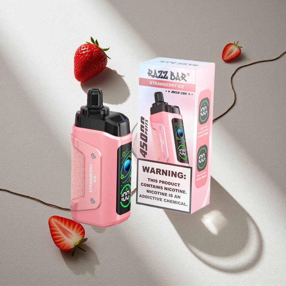 Razz Bar 45000 Puffs Fresa Hielo Vape Desechable Tipo-C Recargable Argentina wholesale