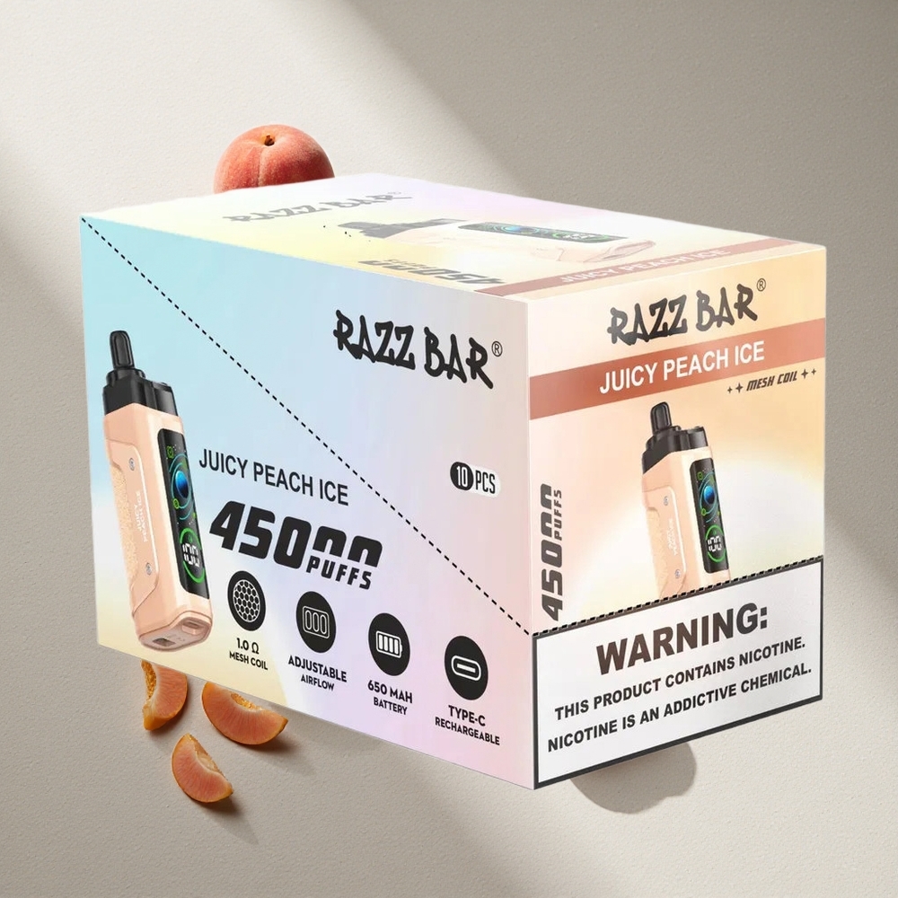 Razz Bar 45000 Puffs Melocotón Jugoso Helado con Bobina Mesh 1.0 Ohm Argentina wholesale