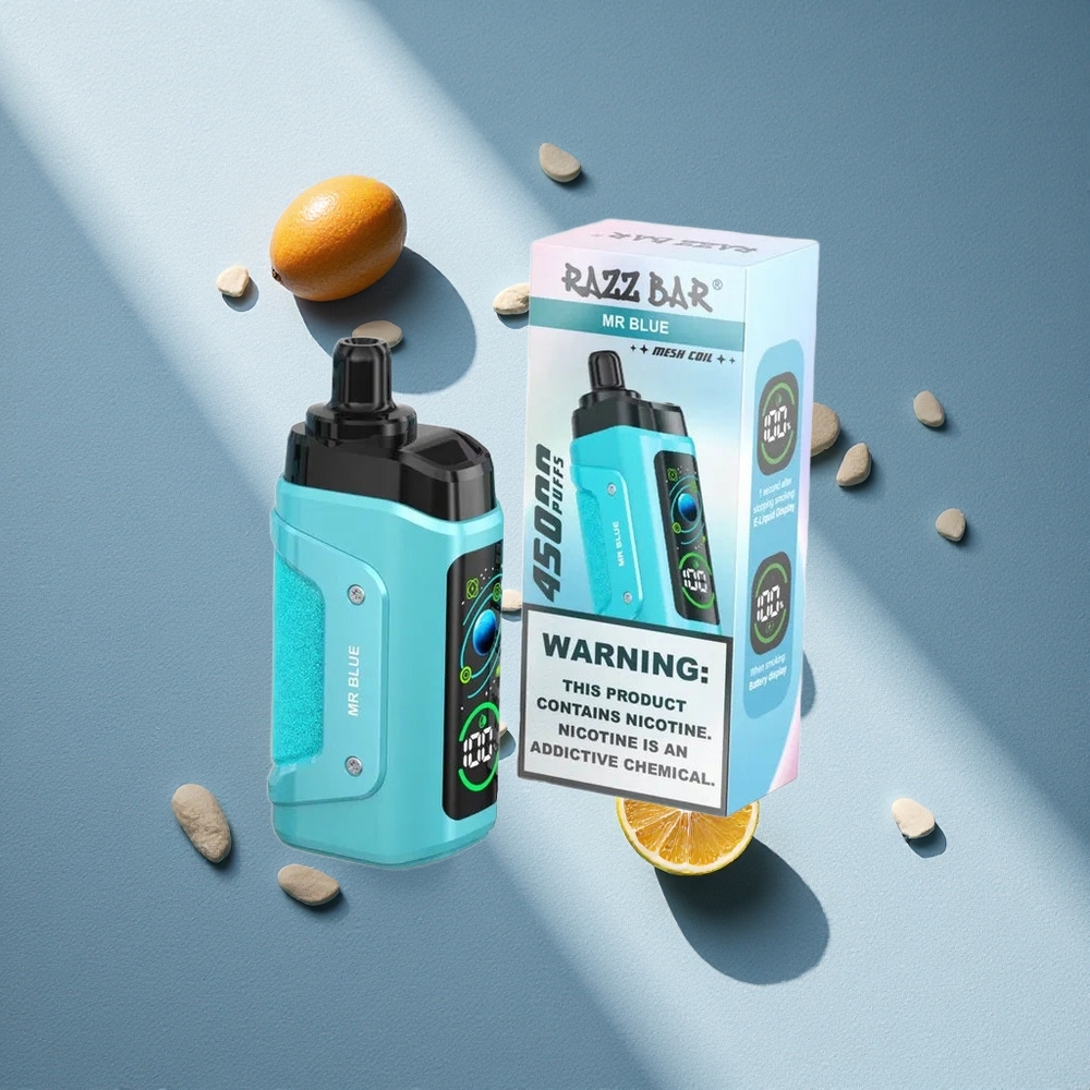 Razz Bar 45000 Puffs Mr Azul y Frambuesa 1.0 Ohm Malla Argentina wholesale