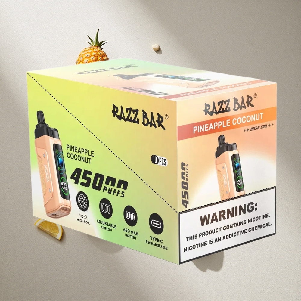 Razz Bar 45000 Puffs Piña Coco y Frutos Rojos Vape Desechable con Batería Recargable Type-C Argentina wholesale