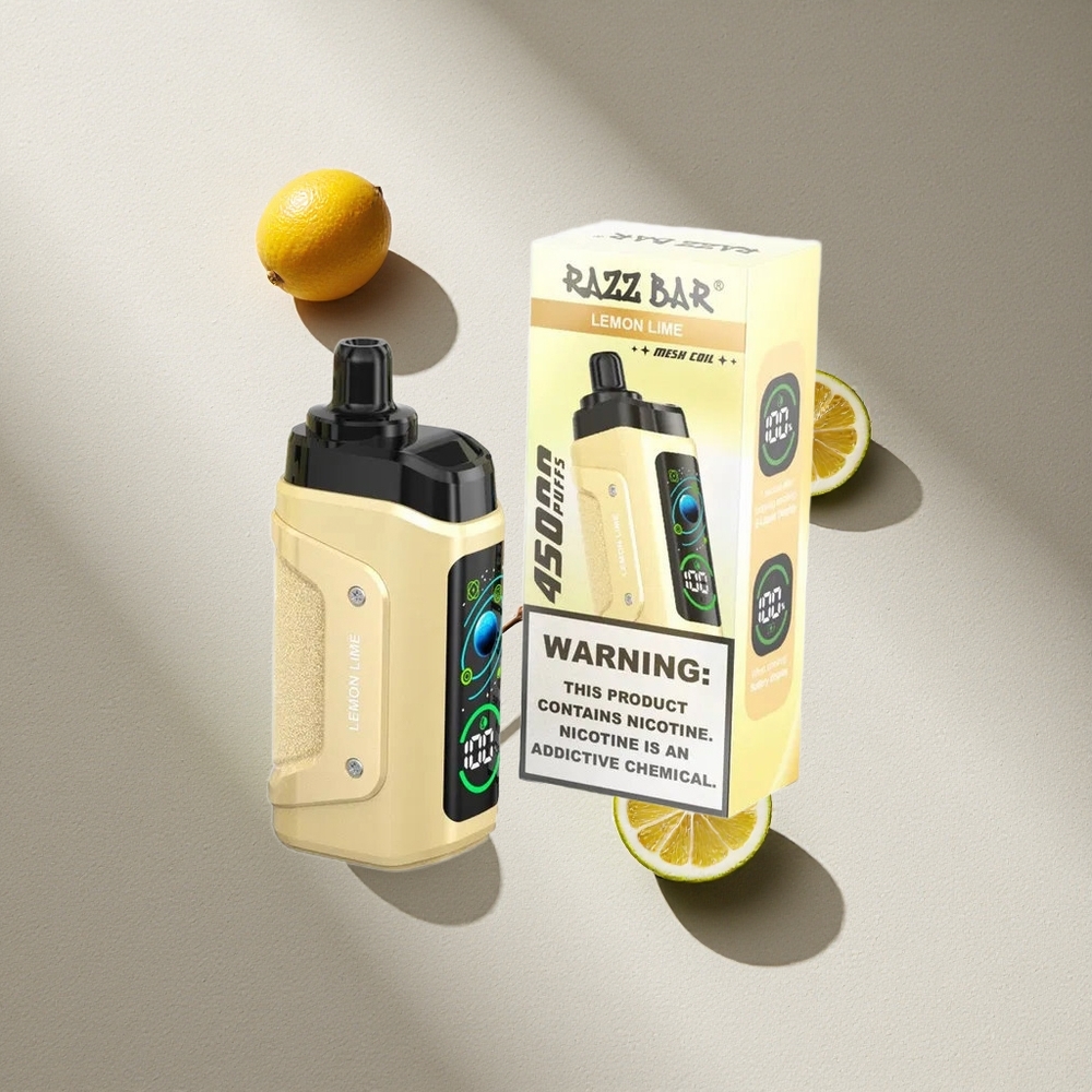 Razz Bar 45000 Puffs Vape Desechable Limón Lima y Frambuesa Batería Recargable Tipo-C Argentina wholesale