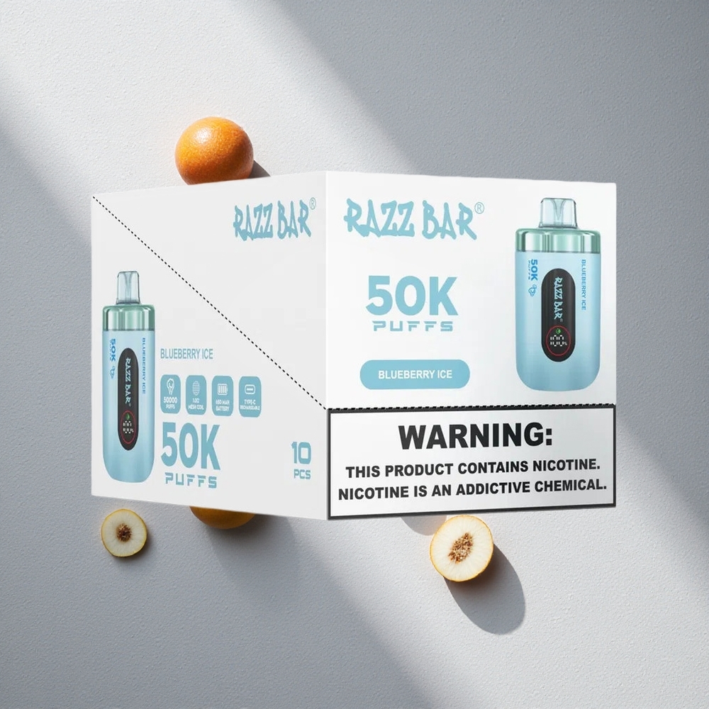 Razz Bar 50K Puffs Vape Desechable Arándano Hielo Hasta 50000 Puffs Argentina wholesale