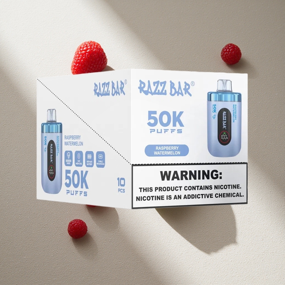 Razz Bar 50K Puffs Vape Desechable Frambuesa Sandía 650 Mah Recargable Argentina wholesale