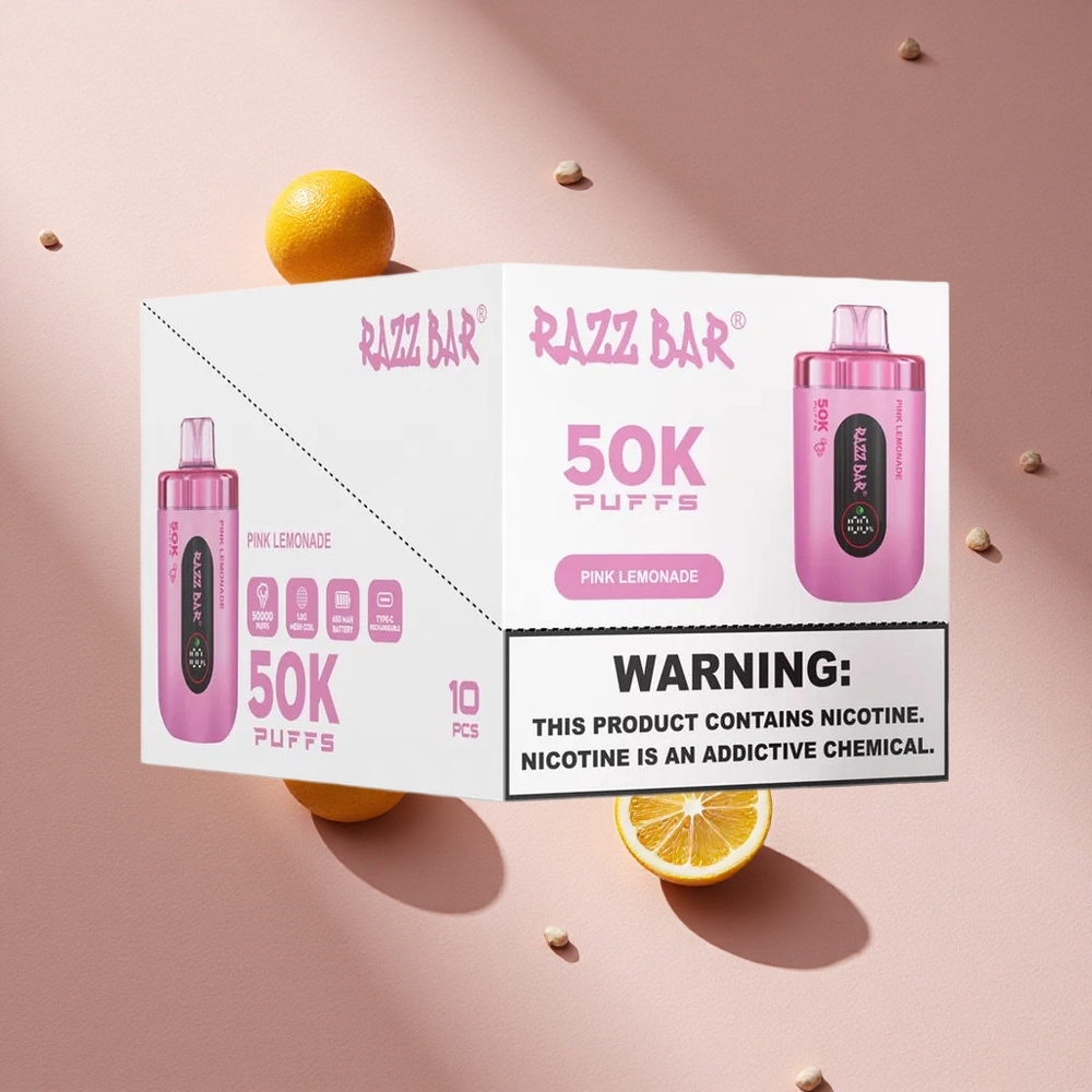 Razz Bar 50K Puffs Vape Desechable Limonada Rosa con 50000 Puffs Batería 650 Mah Argentina wholesale