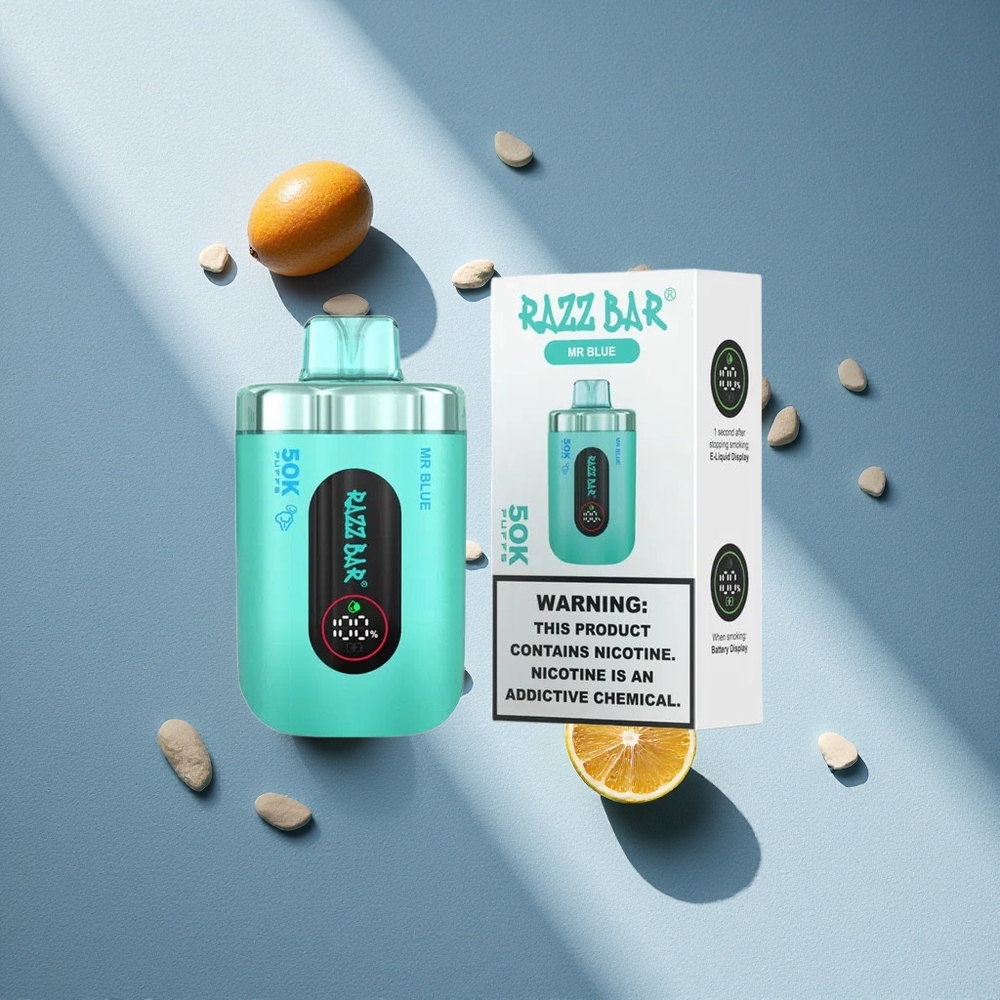Razz Bar 50K Puffs Vape Desechable Mr Azul con 50000 Puffs y Batería 650 Mah Argentina wholesale