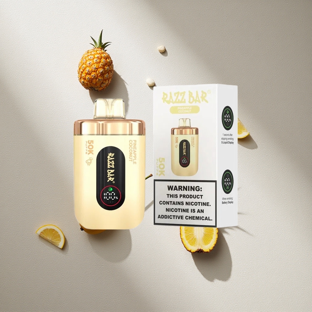 Razz Bar 50K Puffs Vape Desechable Piña Coco 50000 Puffs Recargable Tipo-C Argentina wholesale