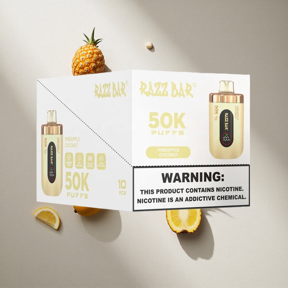 Razz Bar 50K Puffs Vape Desechable Piña Coco 50000 Puffs Recargable Tipo-C Argentina wholesale