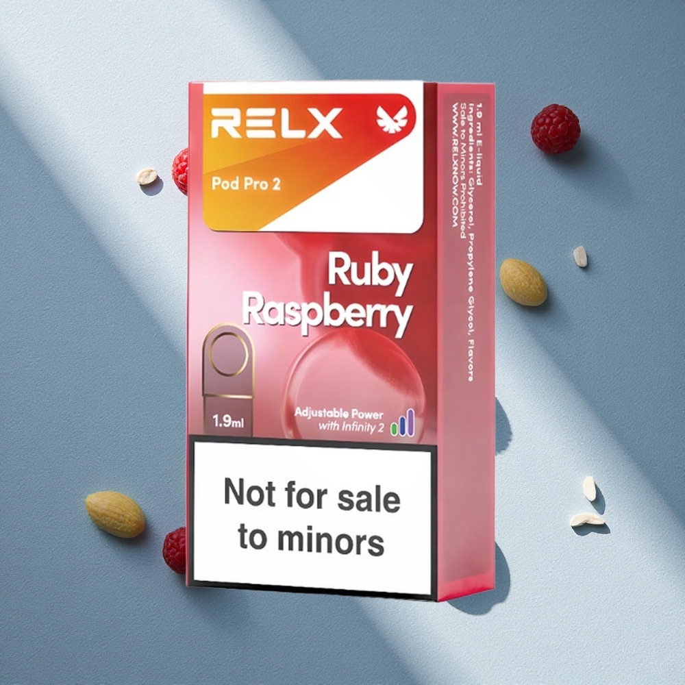 RELX Pod Pro 2 600 Puffs Frambuesa Azul 0% nicotina 1.9ml Argentina wholesale