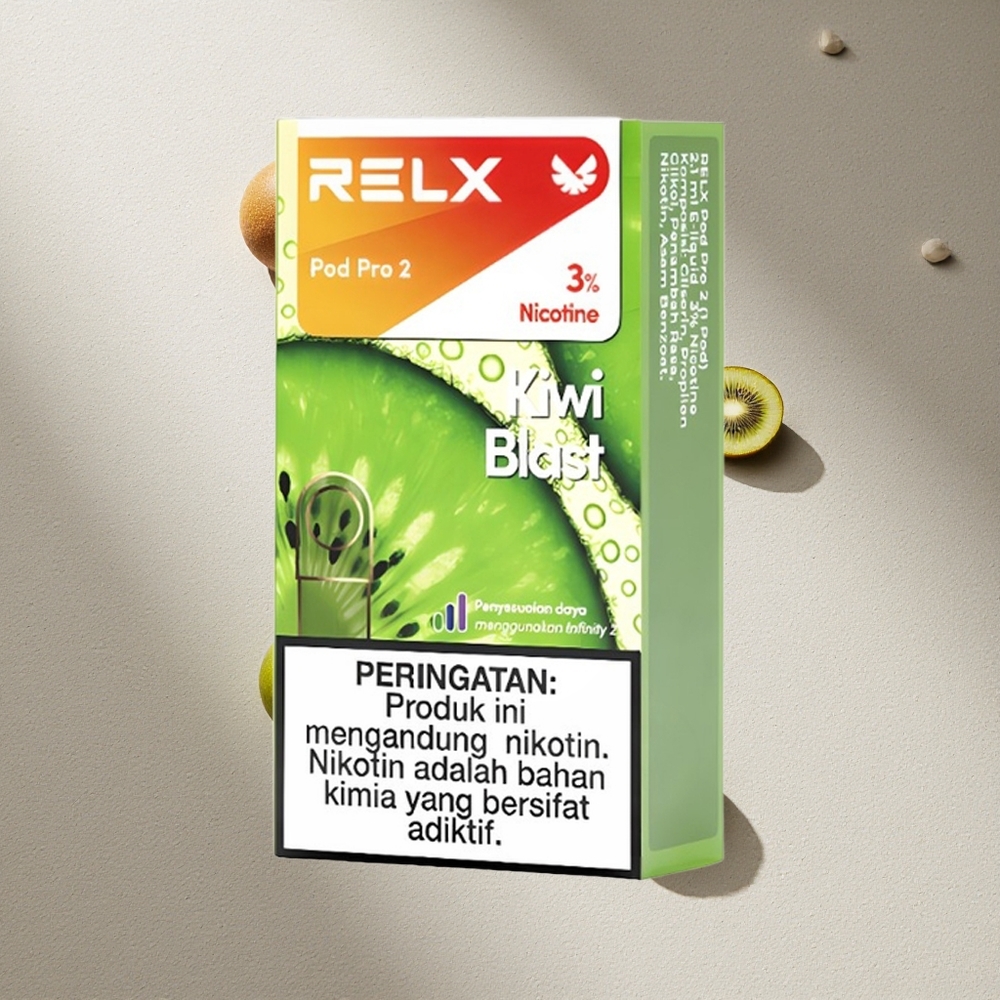 RELX Pod Pro 2 600 Puffs Kiwi Explosión 3% nicotina 1.9ml Argentina wholesale
