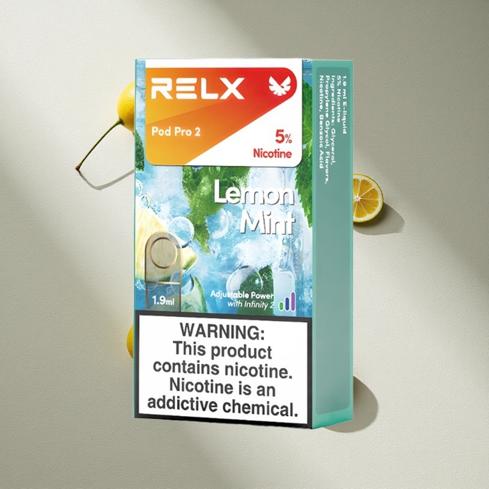 RELX Pod Pro 2 600 Puffs Limón Menta Capacidad 1.9ml Argentina wholesale