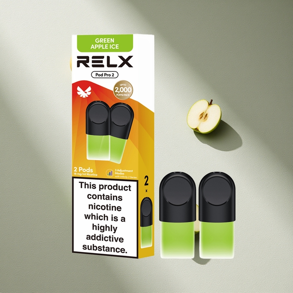 RELX Pod Pro 2 600 Puffs Manzana Verde Helada 1.9ml Argentina wholesale