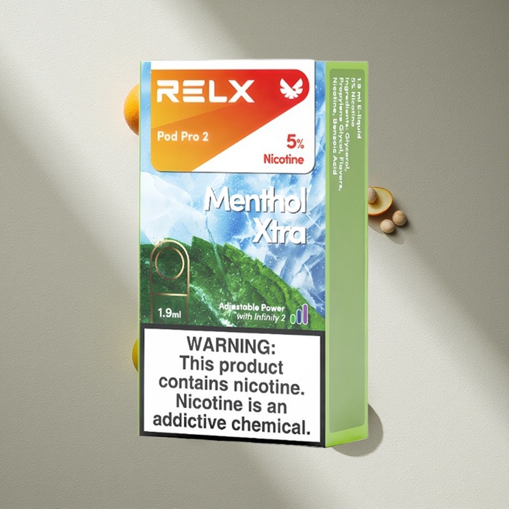 RELX Pod Pro 2 600 Puffs Mentol Xtra 5% nicotina 1.9ml Argentina wholesale