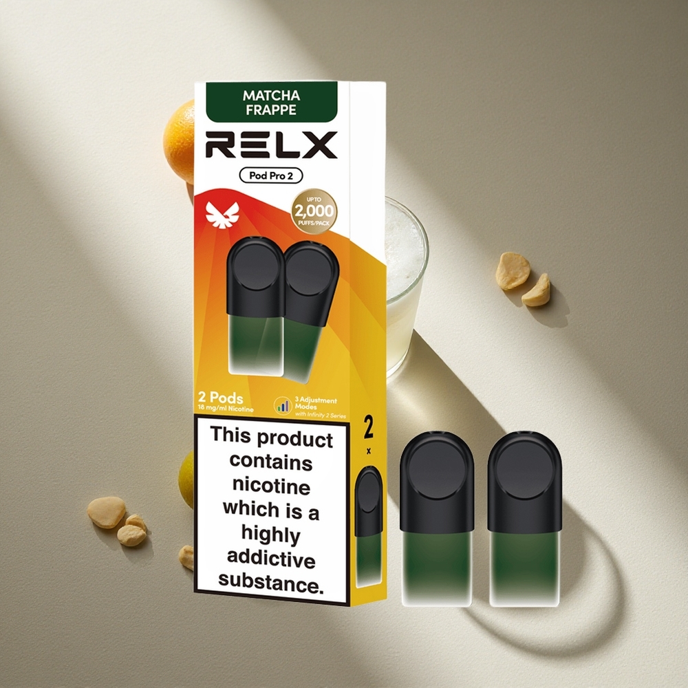 RELX Pod Pro 2 600 Puffs Té-Matcha Frappé 1.8% nicotina Argentina wholesale