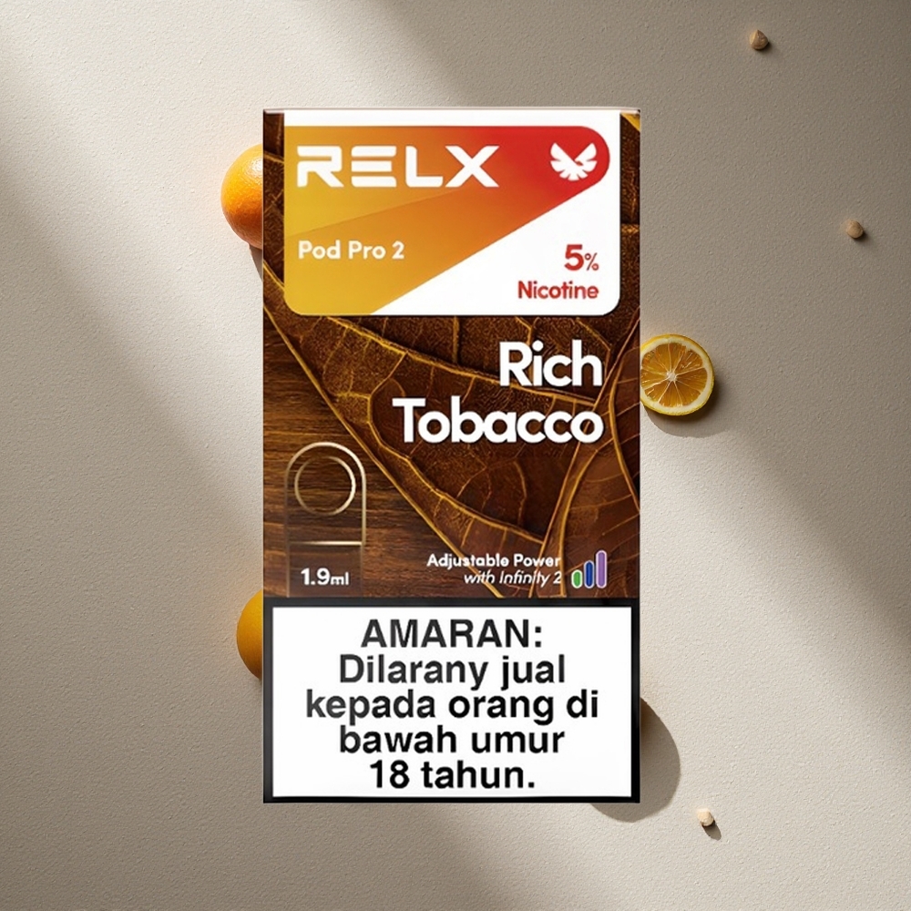 RELX Pod Pro 2 600 Puffs Tabaco Rico 1.9ml 5% nicotina Argentina wholesale
